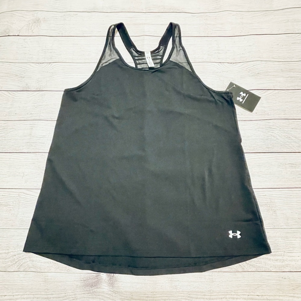 Women's Under Armour Black Racerback Tank Top. Size M NWT​​​​​​
